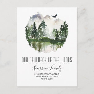 New Neck of the Woods Moving Announcement Postcard