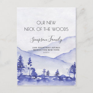 New Neck of the Woods  Moving Announcement Postcard