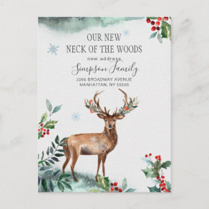 New Neck of the Woods  Moving Announcement Postcard