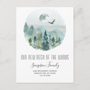 New Neck of the Woods Moving Announcement Postcard