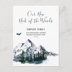 New Neck of the Woods  Moving  Announcement Postcard