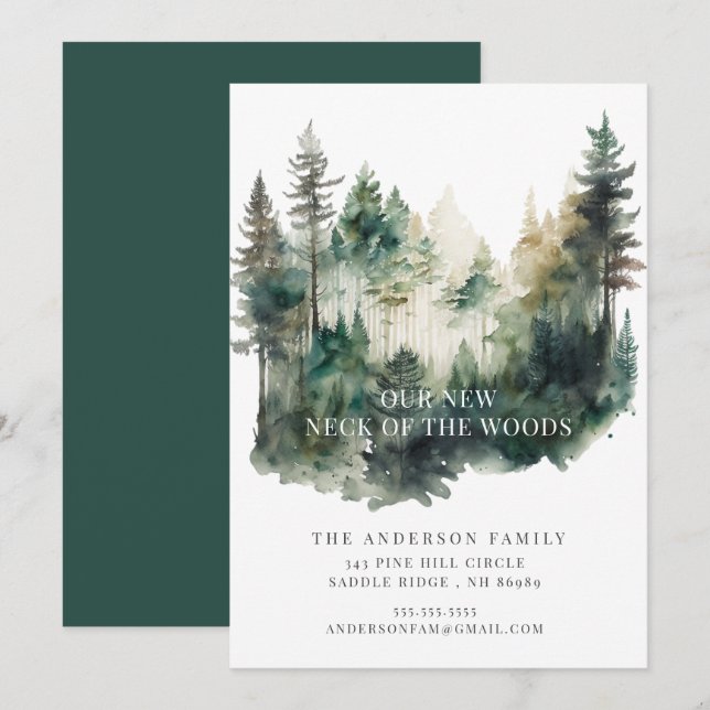 New Neck of the Woods New Address Announcement (Front/Back)