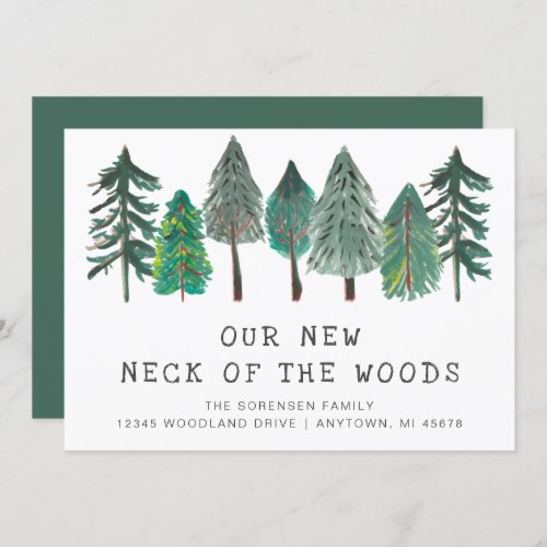 New Neck of the Woods Rustic Moving Announcement