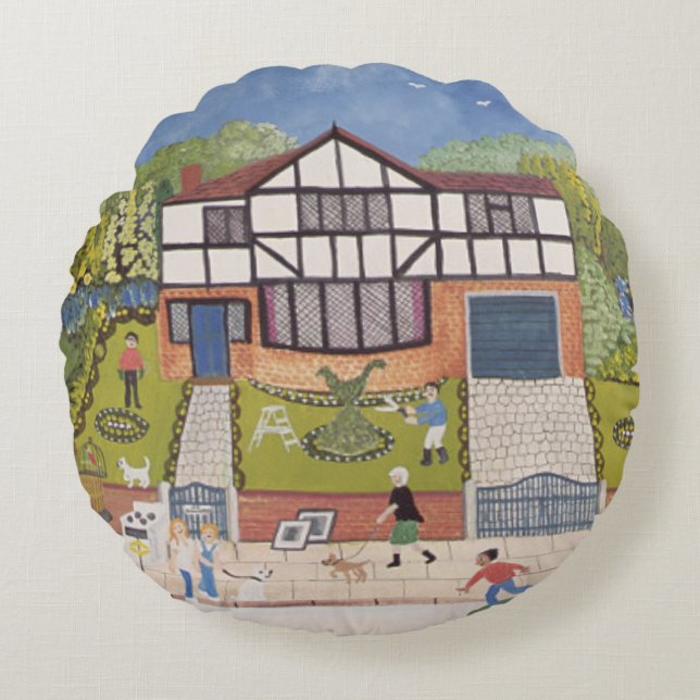 New Neighbourhood Round Pillow (Front)