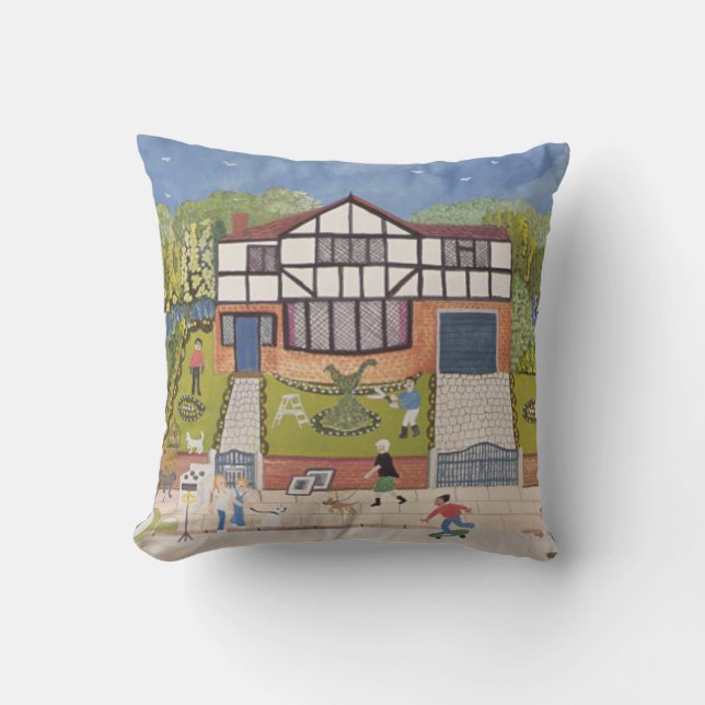 New Neighbourhood Throw Pillow (Front)