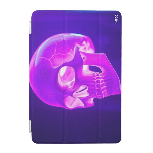 New neon skull laptop sleeve iPad mini cover (Front)