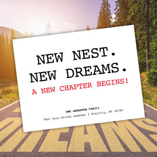 New Nest Home Change of Address Moving Announcement Postcard