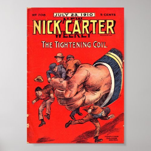 New Nick Carter Weekly 708 _ The Tightening Coil Poster