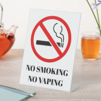 NEW! 🚭 No Smoking Vaping Pedestal Sign - 6" X 8"