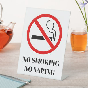 NEW! 🚭 No Smoking Vaping Pedestal Sign - 6" X 8"