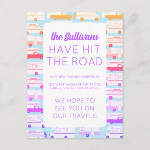 NEW NOMAD ADDRESS Camper Trailer Vanlife RV Postcard