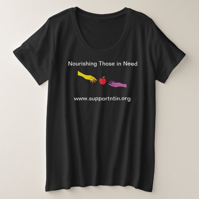 New Nourishing Those in Need Plus Plus Size T-Shirt (Design Front)