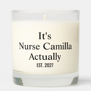 New Nurse Candle, Personalized Nursing School Grad Scented Candle