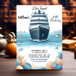 New Ocean Waves Travel Anchor Yacht 40th Birthday Invitation<br><div class="desc">Introducing our "New Ocean Waves Travel Anchor Yacht" 40th Birthday Invitation! Join us for a nautical adventure as we celebrate your milestone birthday amidst the majestic ocean waves and the allure of a yacht. This elegant design promises a birthday celebration that perfectly combines the thrill of adventure with the tranquil...</div>