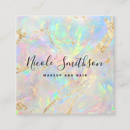   new opal design square business card