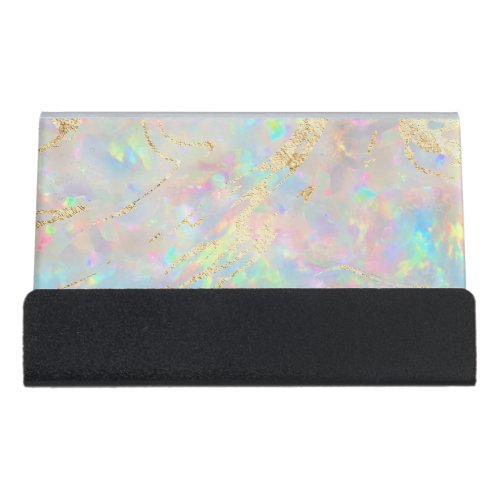 new opal desk business card holder