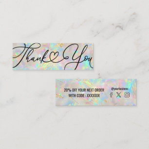 new opal gemstone Thank you Mini Business Card