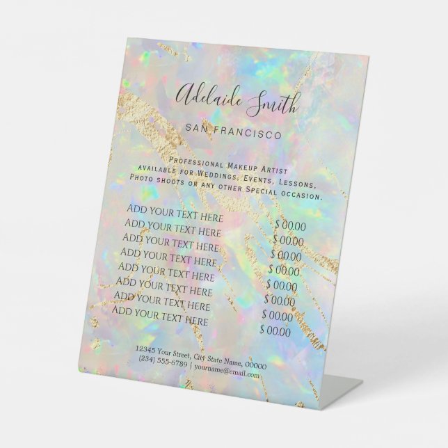 new opal price list Pedestal Sign (Front)