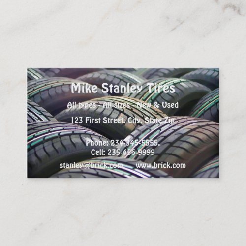 New or  Used Tire sales Custom Business Business Card Templates