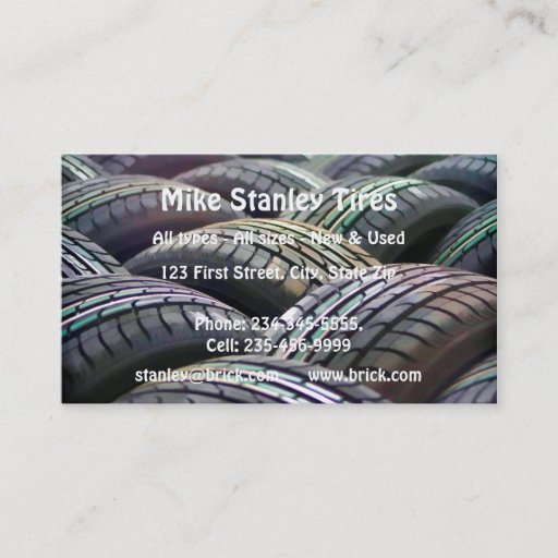 Customizable New or  Used Tire sales Custom Business Business Card Templates
