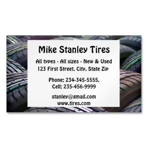 New or  Used Tire Sales Custom  Business Card