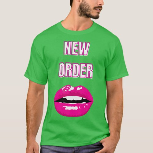 new order red lips T_Shirt