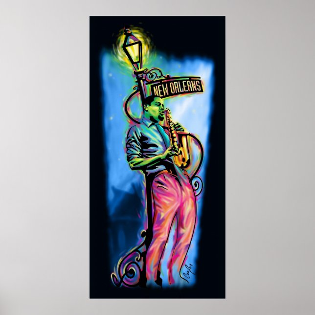 "New Orleans After Dark" Poster (Front)
