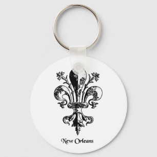 New Orleans Antique Fleur de lis Keychain