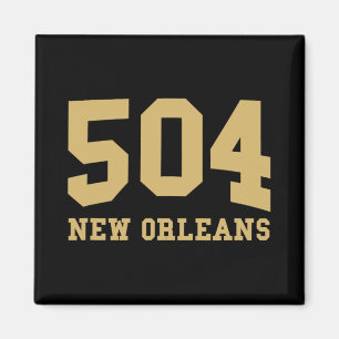 New Orleans Area Code 504 - Hometown Pride - Clic  Magnet