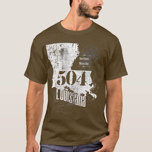 New Orleans Area Code 504  Louisiana Parish Cool  T_Shirt