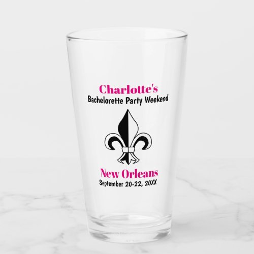 New Orleans Bachelorette Party Favor Trip Pint Glass