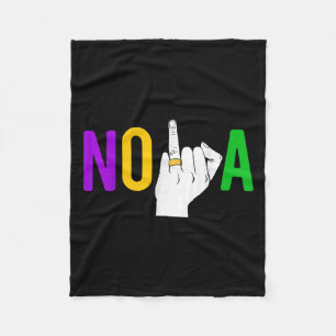 New Orleans Bachelorette Party Ring Mardi Gras Gir Fleece Blanket