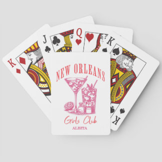 new orleans bachelorette pink cocktail poker cards