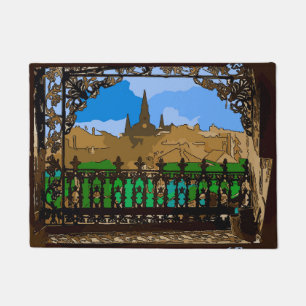 New Orleans Balcony Vintage Image Doormat