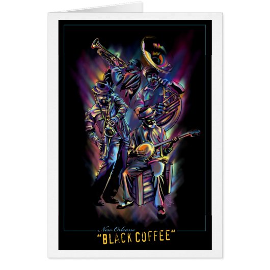 "New Orleans - Black Coffee" (Blank Inner) Cards (Front)