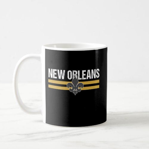 New Orleans Black Fleur_De_Lis Lily New Orleans Fl Coffee Mug