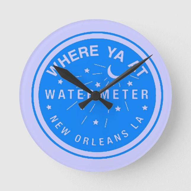 New Orleans  Blue Water Meter Clock (Front)
