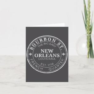 New Orleans Bourbon St The Big Easy Louisiana Usa Card