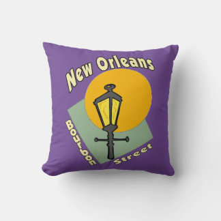 New Orleans Bourbon St. Throw Pillow