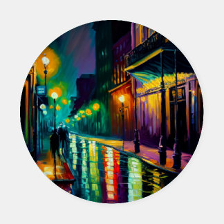 New Orleans Bourbon Street At Night  Coaster Set