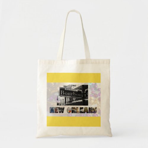 New Orleans Bourbon Street Beads NOLA Tote Bag