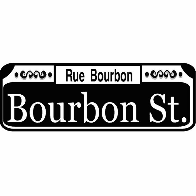 New Orleans Bourbon Street Sign Cutout (Front)
