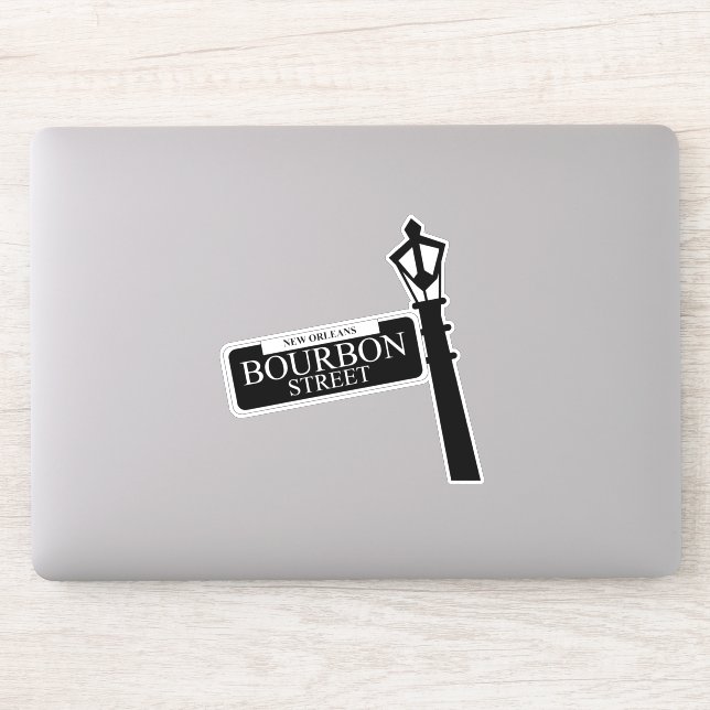 ヴィンテージワッペン Bourbon Street New Orleans New Orleans Bourbon Street Sign Sticker | Zazzle