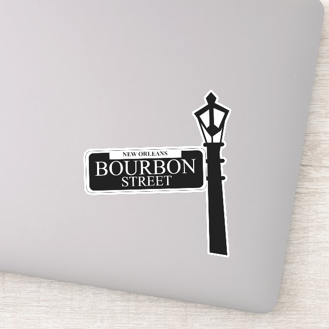 New Orleans Bourbon Street Sign Sticker | Zazzle