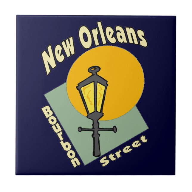 New Orleans Bourbon Symbols Tile (Front)