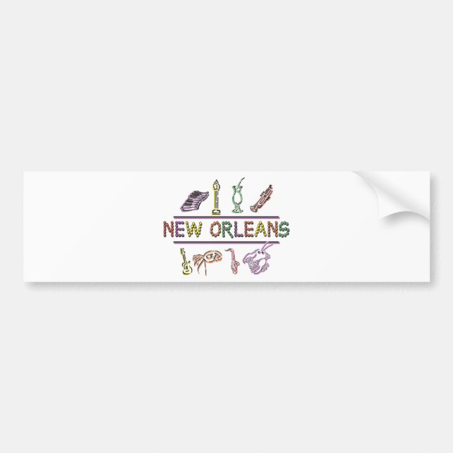 New Orleans Bumper Sticker (Front)