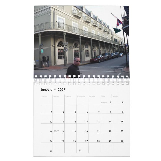 New Orleans Calendar (Jan 2027)