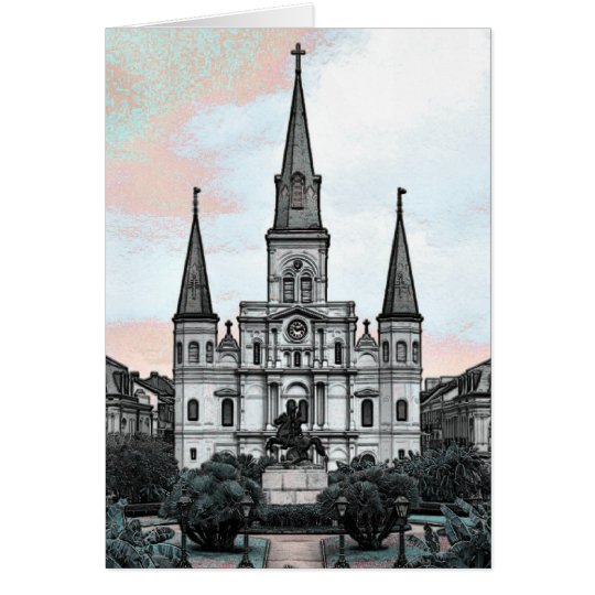 New Orleans Cathedral Card Zazzle