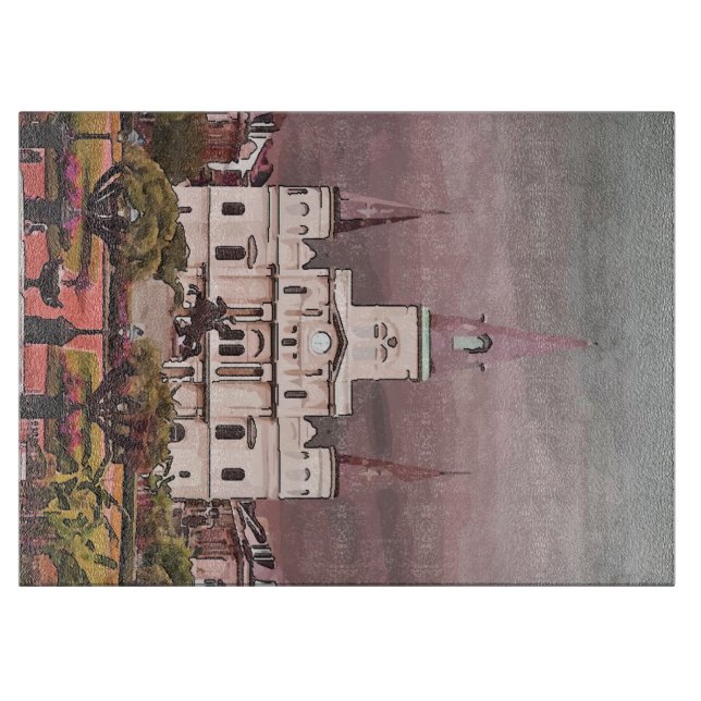 New Orleans Cathedral Cutting Board (Front)