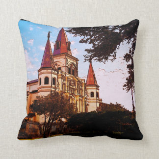New Orleans Cathedral Old Look Throw Pillow